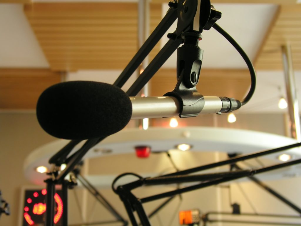 microphone at the radio station