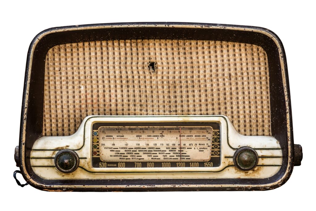 Isolated Vintage Radio Set