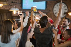 Friends enjoying in pub