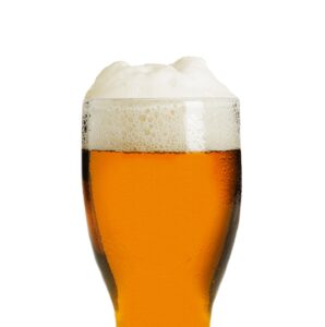 Glass of beer isolated