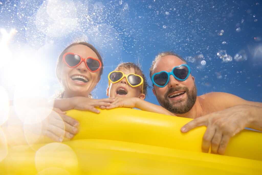 Happy family having fun on summer vacation Happy family having fun on summer vacation